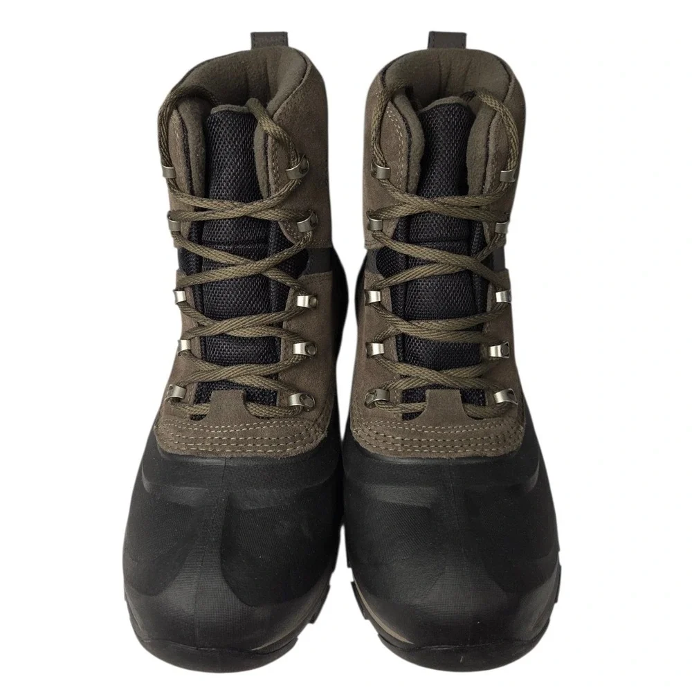 Sorel Buxton Lace Boots Mens 7.5 Brown Black Waterproof Insulated Winter New